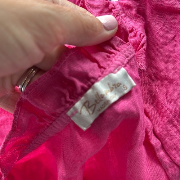 Bellambia drop waist pink Linen Dress - Made in Italy - Size S lagenlook - Picture 3 of 6